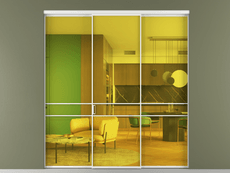 Перегородка Formato внутри проёма 3 створки