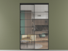 Перегородка Formato внутри проёма 2 створки