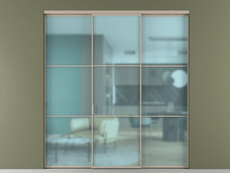 Перегородка Formato внутри проёма 3 створки