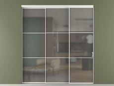 Перегородка Формато внутри проёма 3 створки с синхронным механизмом