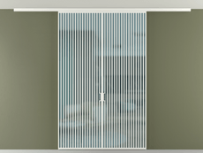 Перегородка Formato вдоль стены на потолок 2 створки