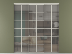 Перегородка Formato внутри проёма 3 створки