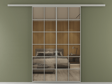 Перегородка Формато вдоль стены 2 створки