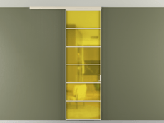 Перегородка Formato вдоль стены на потолок одностворчатая