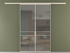 Перегородка Formato вдоль стены 2 створки