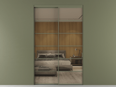 Перегородка Formato внутри проёма 2 створки