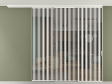 Перегородка Формато вдоль стены на потолок 3 створки с синхронным механизмом