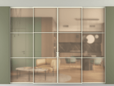 Перегородка Formato внутри проёма четырёхстворчатая со скрытым креплением в потолок