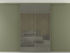 Перегородка Formato вдоль стены на потолок 2 створки