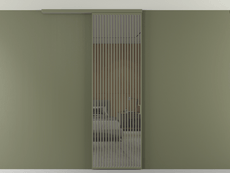 Перегородка Formato вдоль стены на потолок 1 створка