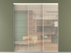 Перегородка Формато внутри проёма 3 створки с синхронным механизмом