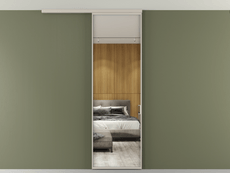 Перегородка Formato вдоль стены на потолок 1 створка