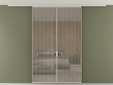 Перегородка Formato вдоль стены на потолок 2 створки