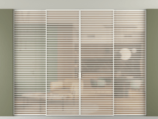 Перегородка Формато внутри проёма скрытое крепление в потолок 4 створки