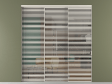 Перегородка Формато внутри проёма 3 створки с синхронным механизмом