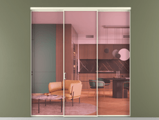 Перегородка Formato внутри проёма 3 створки