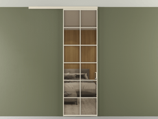 Перегородка Формато вдоль стены на потолок 1 створка