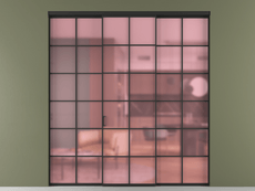 Перегородка Formato внутри проёма 3 створки