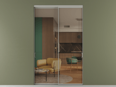 Перегородка Formato внутри проёма 2 створки