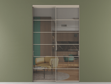 Перегородка Formato внутри проёма 2 створки