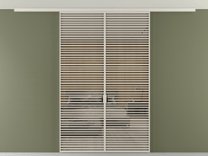 Перегородка Формато вдоль стены на потолок 2 створки