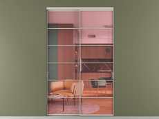 Перегородка Formato внутри проёма 2 створки