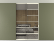 Перегородка Formato внутри проёма скрытое крепление в потолок 2 створки