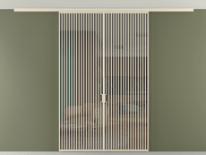 Перегородка Формато вдоль стены на потолок 2 створки