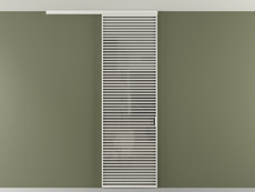 Перегородка Formato вдоль стены на потолок 1 створка