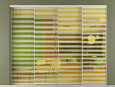 Перегородка Formato внутри проёма 4 створки с синхронным механизмом