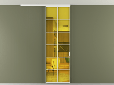 Перегородка Formato вдоль стены на потолок 1 створка