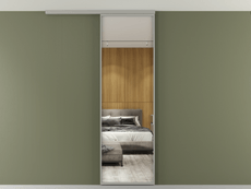 Перегородка Formato вдоль стены на потолок 1 створка