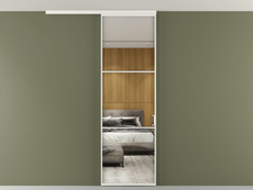 Перегородка Formato вдоль стены на потолок 1 створка