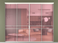 Перегородка Formato внутри проёма 4 створки