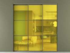 Перегородка Формато внутри проёма 3 створки с синхронным механизмом