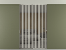 Перегородка Formato внутри проёма скрытое крепление в потолок 2 створки