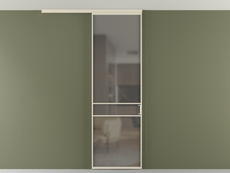 Перегородка Formato вдоль стены на потолок 1 створка