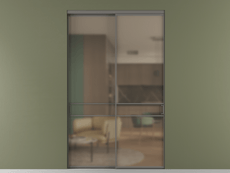 Перегородка Formato внутри проёма 2 створки