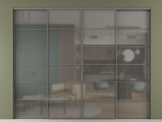 Перегородка Formato внутри проёма 4 створки