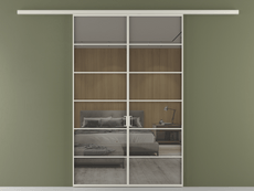 Перегородка Формато вдоль стены 2 створки