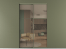 Перегородка Formato внутри проёма 2 створки