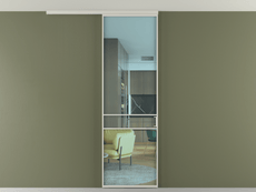 Перегородка Формато вдоль стены на потолок 1 створка