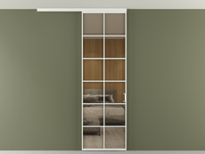 Перегородка Formato вдоль стены на потолок 1 створка