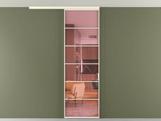 Перегородка Формато вдоль стены на потолок 1 створка