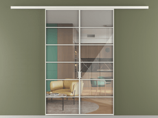 Перегородка Formato вдоль стены 2 створки