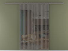 Перегородка Формато вдоль стены 2 створки