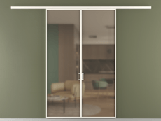 Перегородка Formato вдоль стены 2 створки