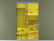 Перегородка Formato внутри проёма 2 створки