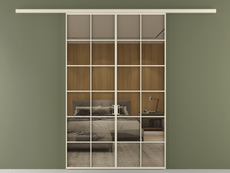 Перегородка Формато вдоль стены 2 створки