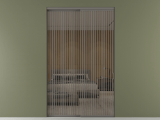 Перегородка Formato внутри проёма 2 створки